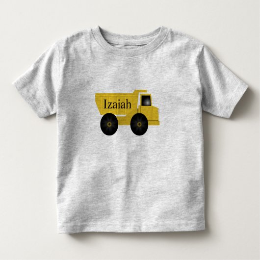 Izaiah gepersonaliseerde dumptruck Shirt (Voorkant)