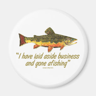 Izak Walton Vist Quote Magneet