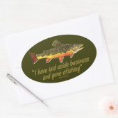 Izak Walton Vist Quote Ovale Sticker (Envelop)