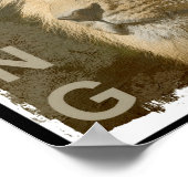 Ize Modern Elegant P Art Lion Head Black  Poster (Hoek)