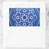 Iznik Floral Etnische Tribal Turks Mozaïek Aardewe Rechthoekige Sticker (Tas)