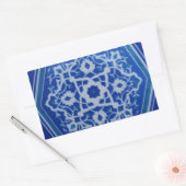 Iznik Floral Etnische Tribal Turks Mozaïek Aardewe Rechthoekige Sticker (Envelop)