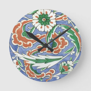 Iznik motief Wandklok Ronde Klok