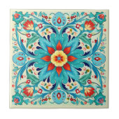 Iznik pastel Azure Harmony Tegeltje (Voorkant)