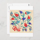 iznik tegel 2 briefkaart (Voorkant / Achterkant)