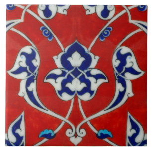 iznik-tegel in rode kleuren tegeltje