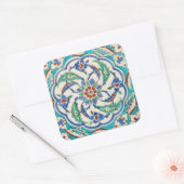 iznik-tegel vierkante sticker (Envelop)