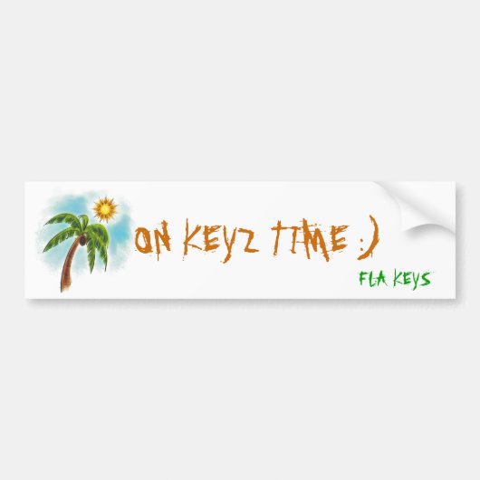 j0382594, OP KEYZ TIME :), FLA KEYS Bumpersticker (Voorkant)
