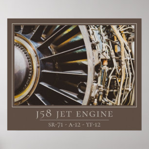 J58 Jet Engine - SR-71 Blackbird, A-12, YF-12 Poster
