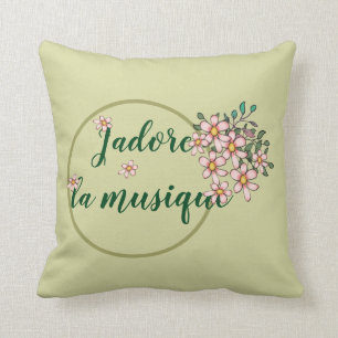 j ' adore la musique - werf kussens voor muzieklie