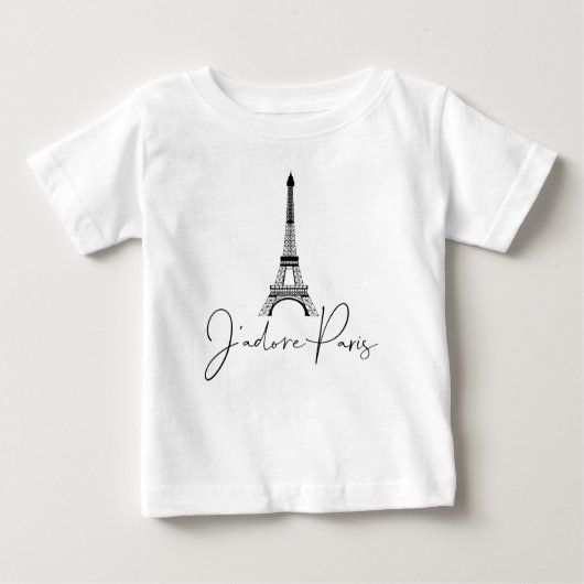 J' adore Paris Eiffel Tower Cute White (Voorkant)