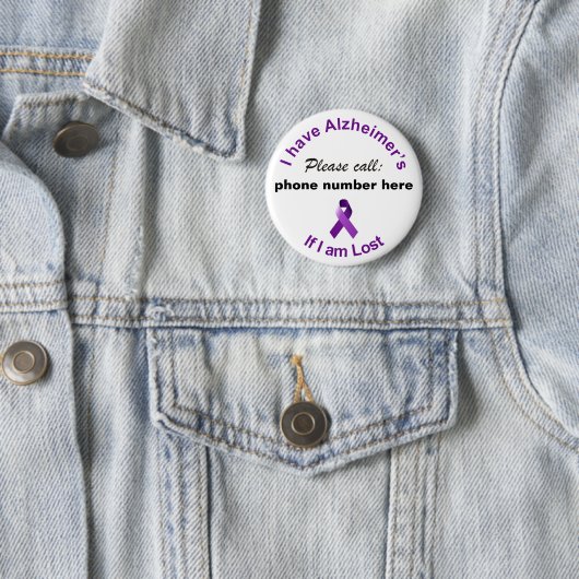 J’ai Alzheimer’s Please Call if I'm Lost Badge (En situation)