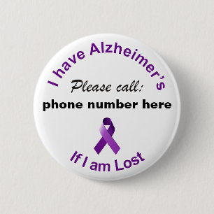 J’ai Alzheimer’s Please Call if I'm Lost Badge