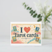 "J'[Aime] Cartes de Tarot" (Debout devant)