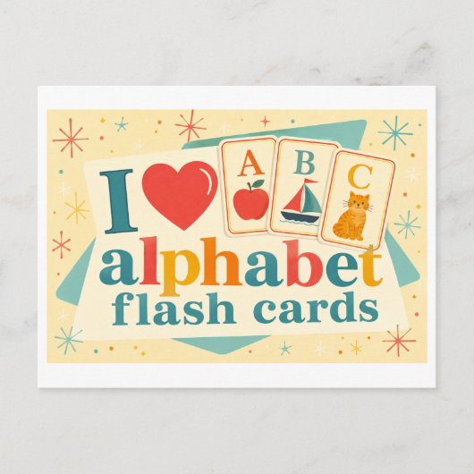 "J'[Aime] Cartes Flash Alphabet" (Devant)