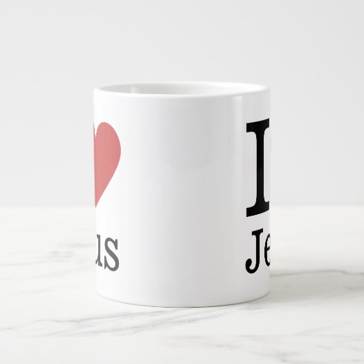 J❤️aime Jésus CUSTOMIZABLE Jumbo Mug (Devant)