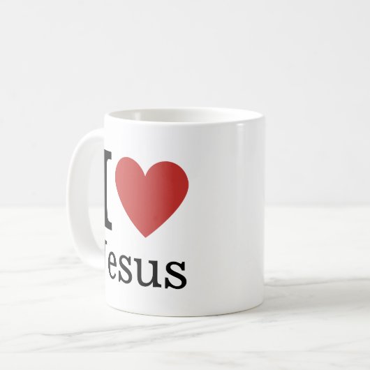 J❤️aime Jésus CUSTOMIZABLE Mug (Devant gauche)