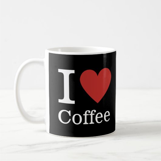 J❤️Aime La Mug De Café (Noir) (Gauche)