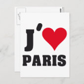 J´AIME PARIS BRIEFKAART (Voorkant / Achterkant)