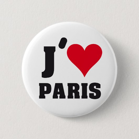 J´AIME PARIS RONDE BUTTON 5,7 CM (Voorkant)