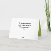 🎾 J'💚 aimer le tennis Bonne Carte d'Anniversaire (Dos)