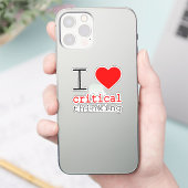 J'❤️ autocollants vinyles pensée critique (Téléphone)
