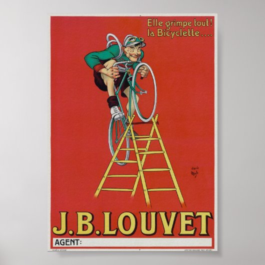 J.B. Louvet Bicycle Poster vintage 1922 (Devant)