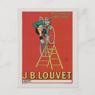 J.B. Louvet Bicycle Vintage Poster 1922 Briefkaart
