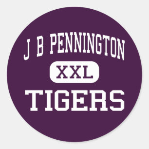 J B Pennington - Tijgers - Hoog - Blountsville Ronde Sticker