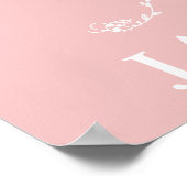 J Botanische Floral Monogram Aangepast Poster voor (Hoek)