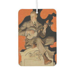 J.C. Leyendecker Banjo Speler 1920 Art Deco Kunst Luchtverfrisser