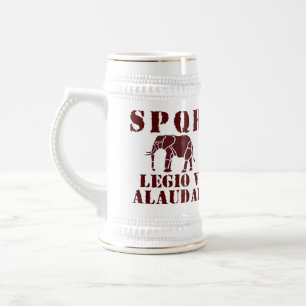 J. Caesar 5th Alaudae Roman Legion Elephant Stein Bierpul