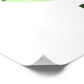 "J" Dinosaur Waterverf Green Child's Name Poster (Hoek)