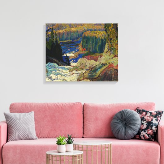J.E.H. MacDonald - Herfsten, Montreal River, 1920. Canvas Afdruk (Insitu (Woonkamer))