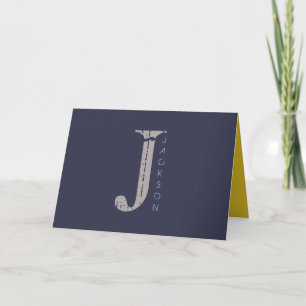 J Initiaal Collectie Bar Mitzvah Dank u Kaart