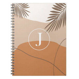 J - Initiaal Monogram Letter J Abstract Design Notitieboek