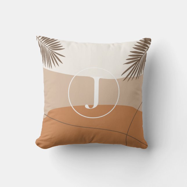 J - Initiaal Monogram Letter J Abstract Design Tha Kussen (Voorkant)