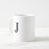 J initial et nom personnalisé Café Mug (Devant gauche)