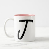 J initial et nom personnalisé Café Mug (Gauche)