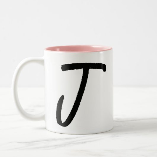 J initial et nom personnalisé Café Mug (Gauche)