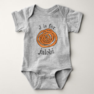 J is voor Jalebi South Asian Indian Mithai Sweet Romper