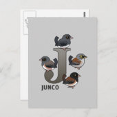 J is voor Junco Briefkaart (Voorkant / Achterkant)
