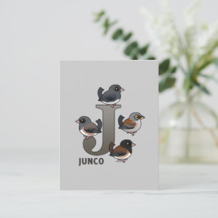 J is voor Junco Briefkaart