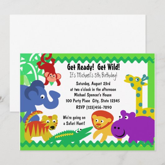 J is voor Oerwoud Kaart (Voorkant / Achterkant)