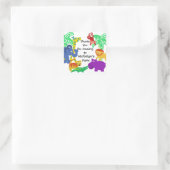 J is voor Oerwoud Vierkante Sticker (Tas)