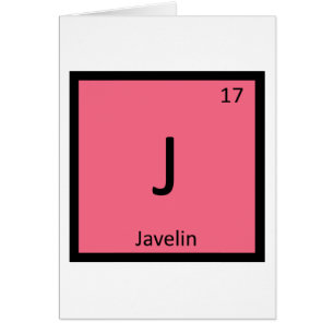 J - Javelot Athlétisme Symbole Chimique
