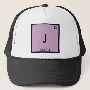 J - Jicama Vegetable Chemistry Periodic Table Trucker Pet