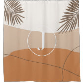 J - Jnitial Monogram Letter J Abstract Design Douchegordijn (Voorkant)