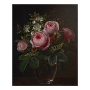 J.L. Jensen - Rozen en boom-anemonen in een ... Perfect Poster