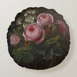 J.L. Jensen - Rozen en boomanemonen in een... Rond Kussen